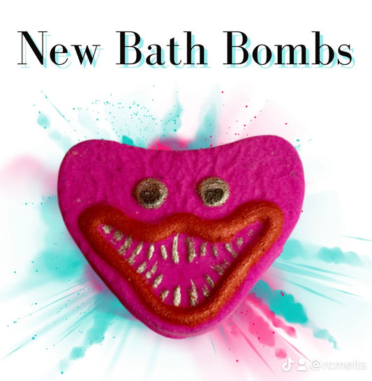 Pink huggy bath bomb